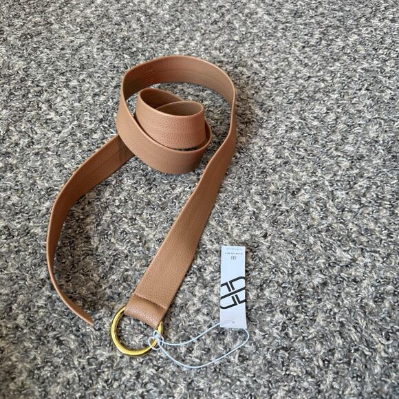 B-Low The Belt O/S Synthetic Vegan Leather Tan Brown Pebbled MIA Gold Buckle NEW main image 5